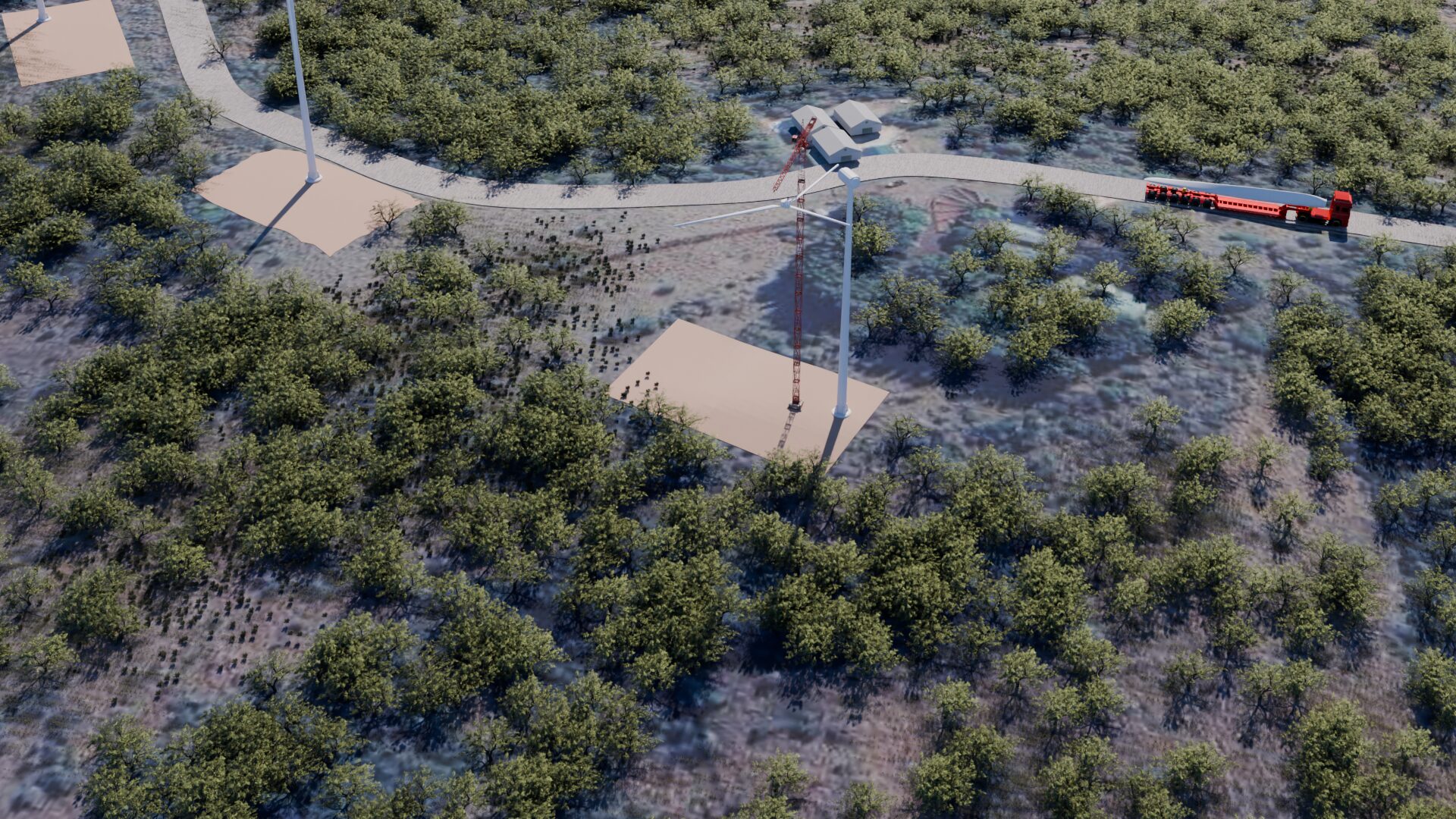 Crane installing a wind turbine on Project 1