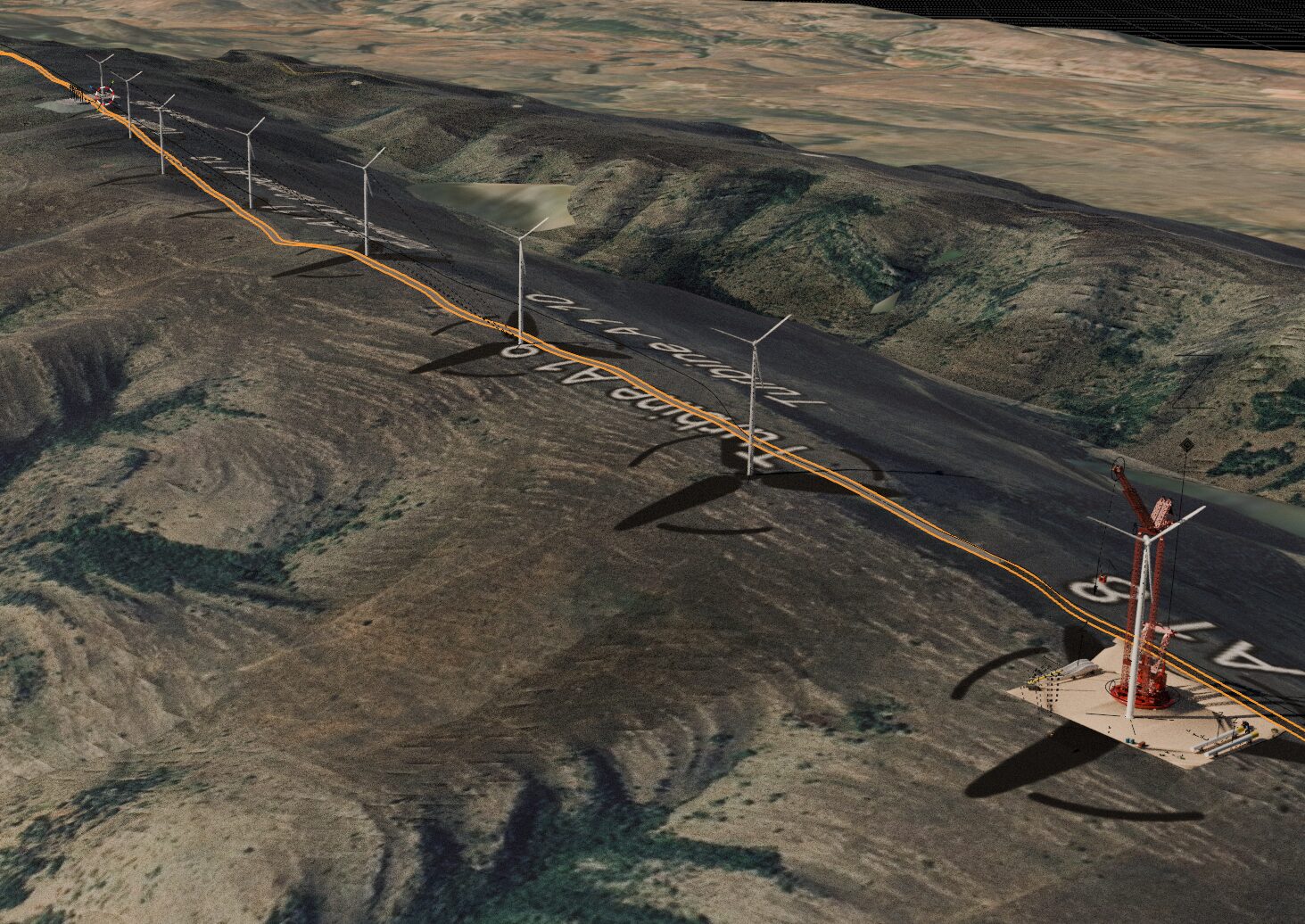 Turbine string layout on Project 4